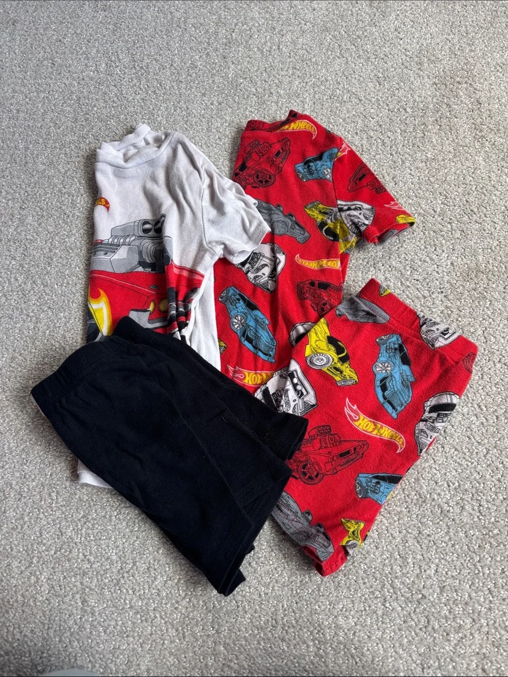 Hot Wheels Red & White Boys Pajama Set